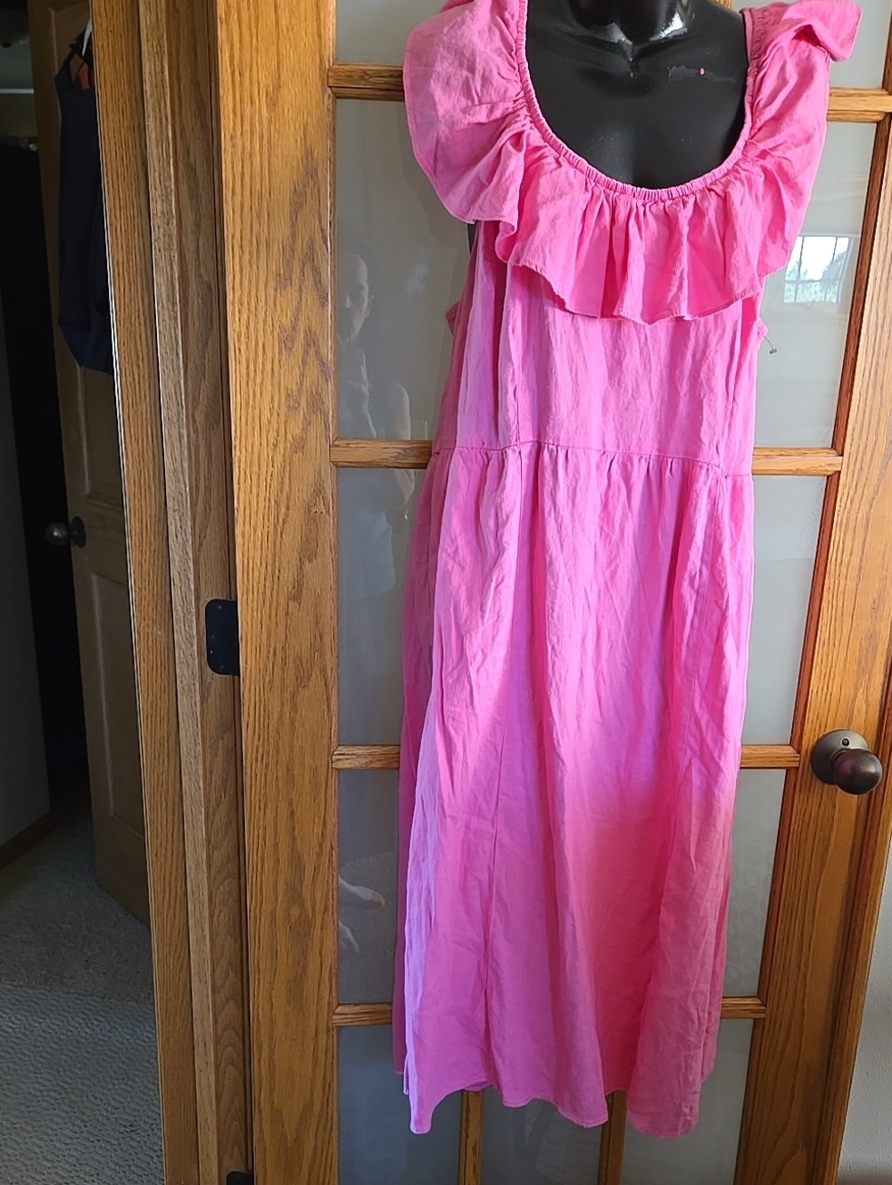 Ava & Viv Pink Xxl Ruffle Trim Dress Womens - Picture 12 of 12